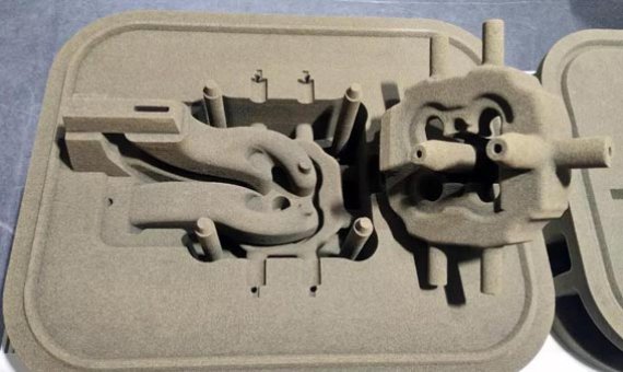 Make cores and sand molds